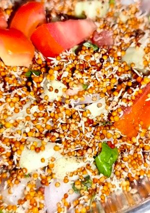 A picture of Sprouted ragi salad.