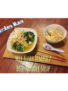 Foto resep Mie Kuah Jempol/beef noodle soup