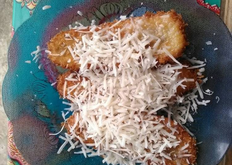 Pisang goreng keju crispy (gak ribet)