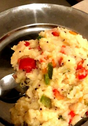 A picture of Vegetable Rawa Upma.