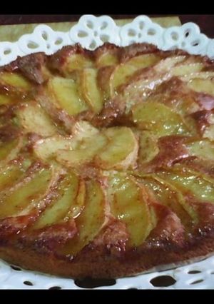 صورة لوصفة كيكة بالتفاح