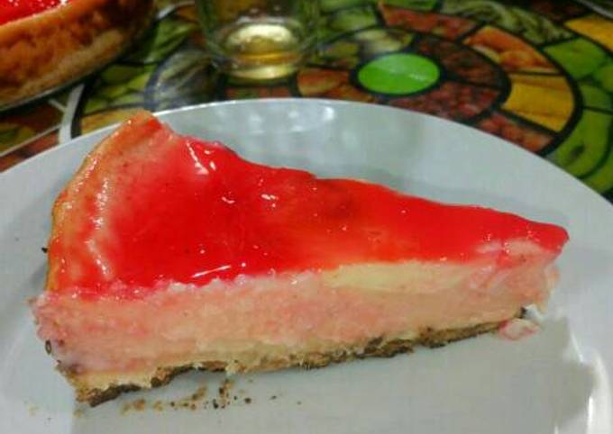 Cheesecake De Frutilla Receta De Chechu Cookpad