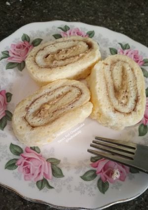 Foto resep Swiss roll cheesecake (gluten-free & 2 telur)