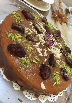 صورة لوصفة كيكة التمر و التوفي