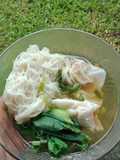 Vegan wonton noodle soup