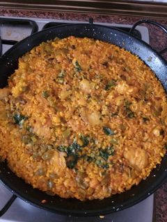 Una foto de Arroz seco con Rape