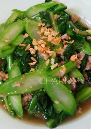 รูปของ ผัดคะน้าฮ่องกงหมูสับ #เมนูที่๒/๒๕๖๒
