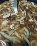 Sopa de setas con champiñones