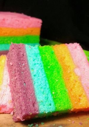 Foto resep Rainbow Cake Kukus Ny.Liem