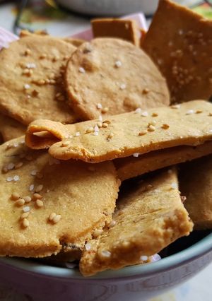 Una foto de Galletas con harina de garbanzos y zaatar