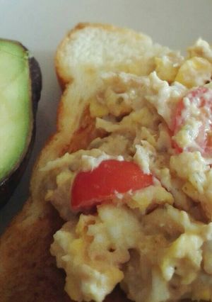 A picture of Tuna egg mayo sandwich.