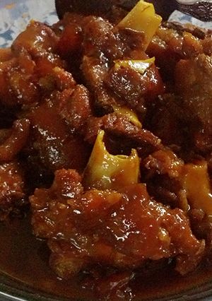 A picture of Braised pork leg.
