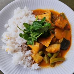 A picture of Asian style chicken curry.