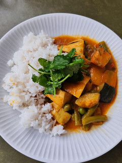 A picture of Asian style chicken curry.