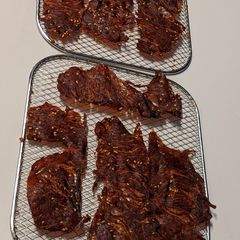 Korean Beef Jerky (Yukpo) A picture of Korean Beef Jerky (Yukpo).