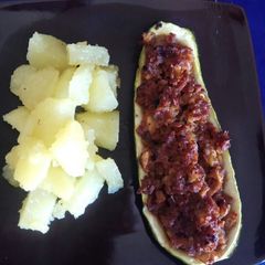 A picture of Stuffed Zucchini.