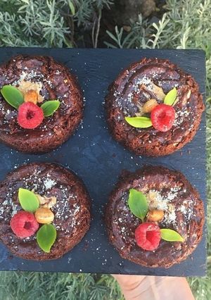 Une photo de Fondant au chocolat Mahayana vegan (pour 4)