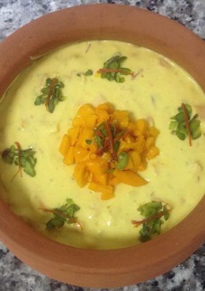 A picture of Mango Shrikhand.