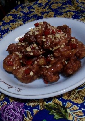 Foto resep Spicy Caramel Chicken Popcorn