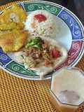 Pechuga marinada en leche con ensalada de verduras