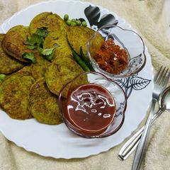 A picture of Crispy Mini Green Peas Chila.