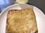 A picture of wheat bread and eggs for breakfast