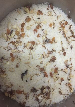 A picture of Ghee rice/ Nei choru.