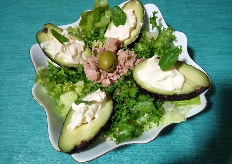 Le moyen le plus simple à Préparer Fait maison Salade laitue/ avocat/ thon 🌿