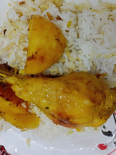 عکسی از دستور مرغ آبپز + پلو