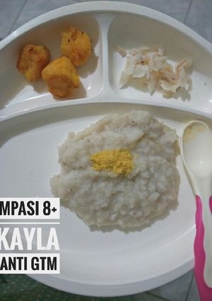 Foto resep MPasi 8+ Nasi Tim, Ikan Gabus & Perkedel Kentang+wortel