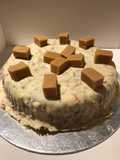 White chocolate and fudge cake