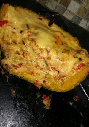 Una foto de Zapallo cabutia relleno