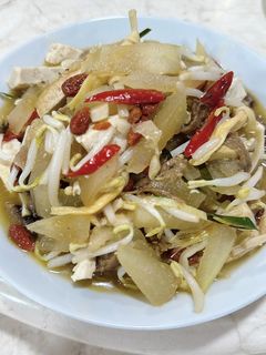 Foto resep Kundur toge tahu jamur tumis Vegan