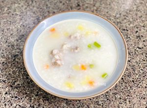 Hình của món Cháo Sườn Khoai Tây Cà Rốt.