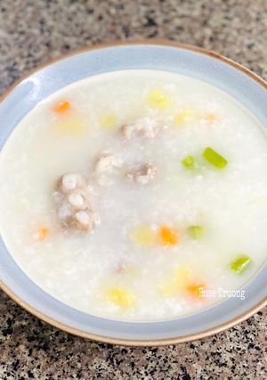 Hình của món Cháo Sườn Khoai Tây Cà Rốt.