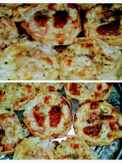 Una foto de Canastitas de jamón y queso🧀