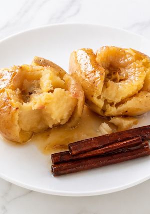 Una foto de Manzanas asadas con canela