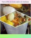 Caldo de verduras y sopa crema