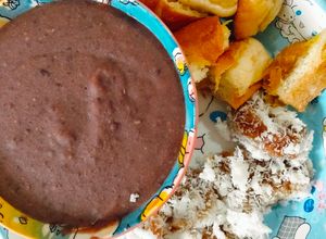 Foto resep Oshiruko/Patjuk (sweet azuki red bean porridge) | bubur kacang merah🫘