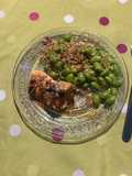 Saumon laqué et riz edamame