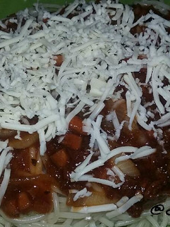 Foto resep Spaghetti bolognese with sausage and cheese
