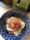 Spaghettoni con tartare di gamberi rossi e stracciatella