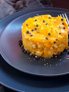 Foto di Risotto alla zucca con grani di pepe
