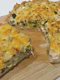 Pastel de verduras con base de pollo