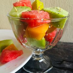 A picture of Fruit kebab.