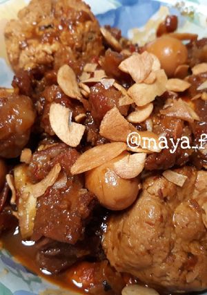 Foto resep Krengsengan iga sapi + tahu + telor puyuh