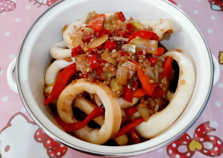 Cumi Ring Masak Asin Pedas