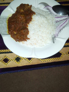 Shinkafa da miya ainihin hoton girkin