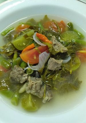 Foto resep Asem asem daging sapi daun kedondong