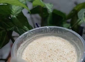 Una foto de Licuado con leche de almendras